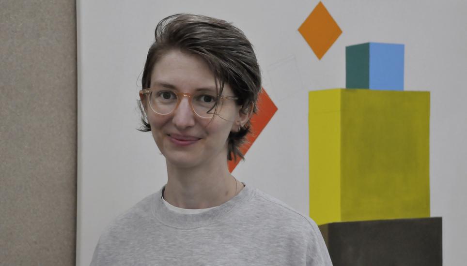 Sereina Steinemann in der Ausstellung im Kunstmuseum Luzern. Bild: Alfred Wüger