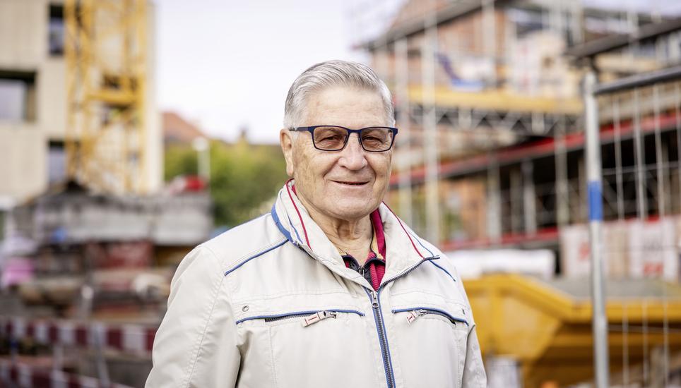 Neue Alterswohnungen entsehen beim Altersheim Rabenfluh, Franz Baumann, fotografiert am Mittwoch, 01. Oktober 2025, in Neuhausen am Rheinfall. (Roberta Fele / Schaffhauser Nachrichten)