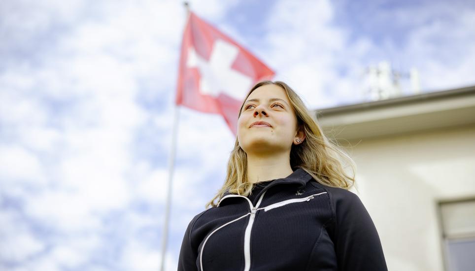 sie erzï¿ï¾¤hlt, wieso sie sich fï¿ï¾¼r den Militï¿ï¾¤rdienst gemeldet hat, fotografiert am Dienstag, 28. Oktober 2025, in Schaffhausen. (Roberta Fele / Schaffhauser N