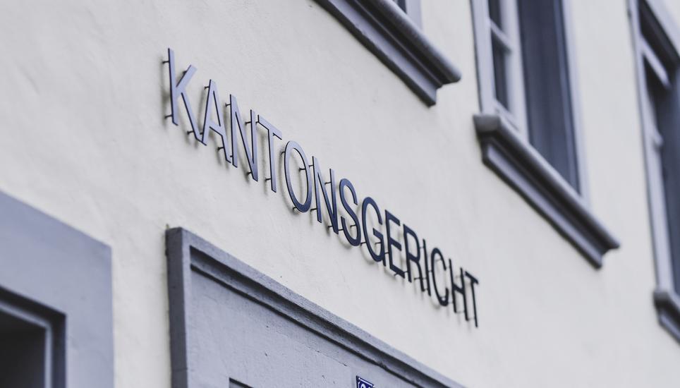 Themenbild Kantonsgericht Eingang, am Dienstag, 14. Februar 2023. (Melanie Duchene / Schaffhauser Nachrichten)