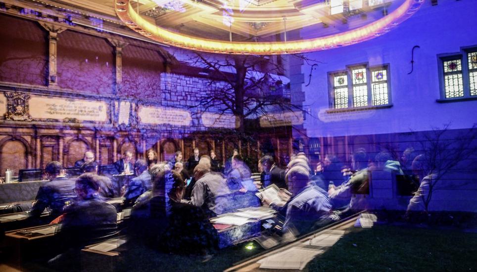 Start des grossen Stadtrat nach Neujahr in der Rathauslaube, am Dienstag, 07. Januar 2025. (Melanie Duchene / Schaffhauser Nachrichten)