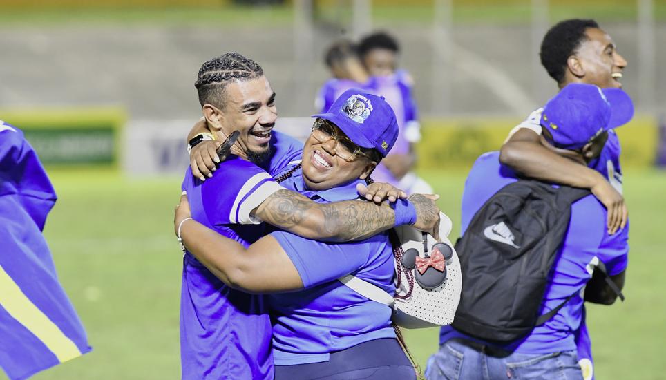 Curaï¿ï¾§ao players celebrate qualifying for the 2026 FIFA World Cup after a soccer match against Jamaica in Kingston, Jamaica, Tuesday, Nov. 18, 2025. (AP Photo/Collin Re