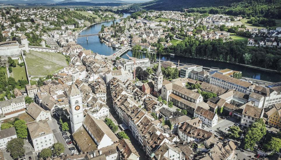 Altstadt Schaffhausen von oben, fotografiert am Donnerstag 03. Juni 2021, in Schaffhausen. (Roberta Fele / Schaffhauser Nachrichten)