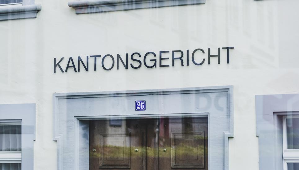 Themenbild Kantonsgericht Eingang, am Dienstag, 14. Februar 2023. (Melanie Duchene / Schaffhauser Nachrichten)