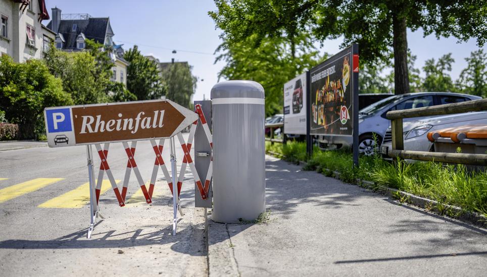 Burgunwiese Parkplatz in Neuhausen, am Mittwoch, 21. Juli, 2021. (Melanie Duchene / Schaffhauser Nachrichten)