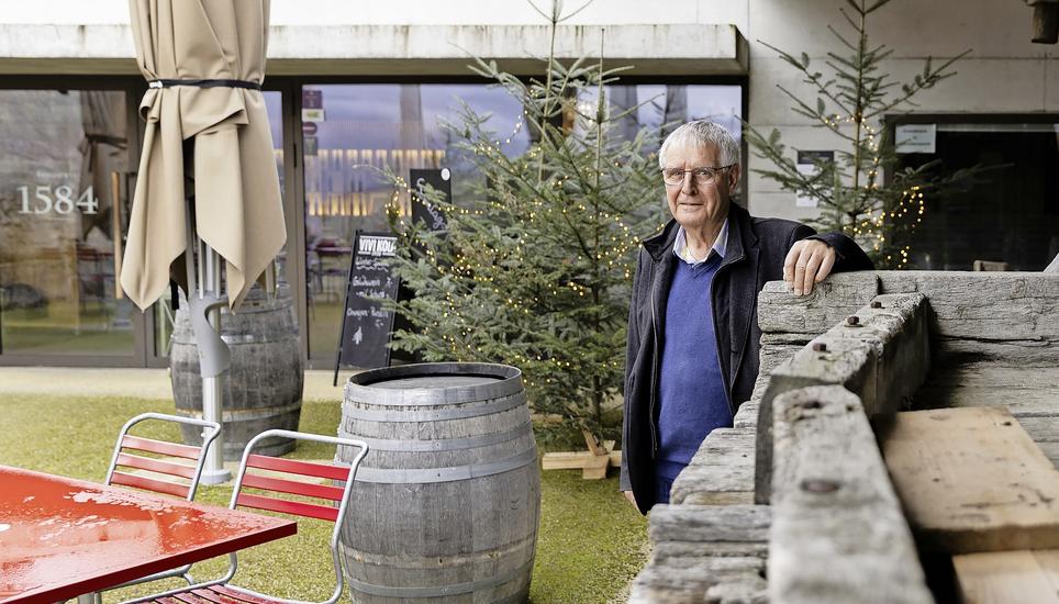 Hansrudolf Meier in der Bergtrotte Osterfingen, 19.12.2025, Osterfingen (Wilchingen) (Roger Hofstetter/Schaffhauser Nachrichten)