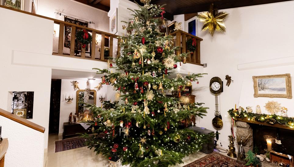 Nicole Werner hat eine aufwendige Weihnachtsdekoration gestaltet, 11.12.2025, Schaffhausen (Roger Hofstetter/Schaffhauser Nachrichten)