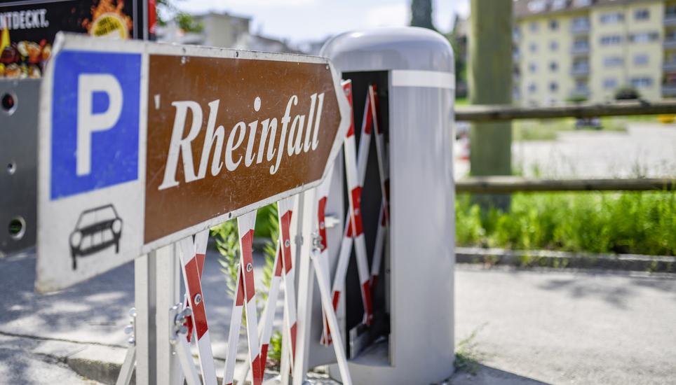 Burgunwiese Parkplatz in Neuhausen, am Mittwoch, 21. Juli, 2021. (Melanie Duchene / Schaffhauser Nachrichten)