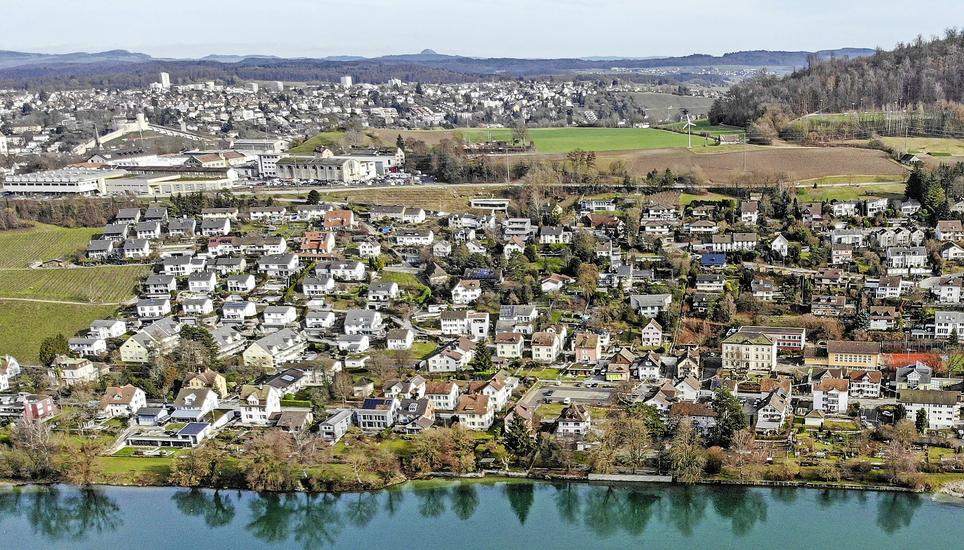 Blick von Neuhausen her nach Flurlingen mit dem Rhein, am Donnerstag, 04. Februar, 2021. (Melanie Duchene / Schaffhauser Nachrichten), am Donnerstag, 04. Februar, 2021. (Melanie Duchene / Schaffhauser Nachrichten)
