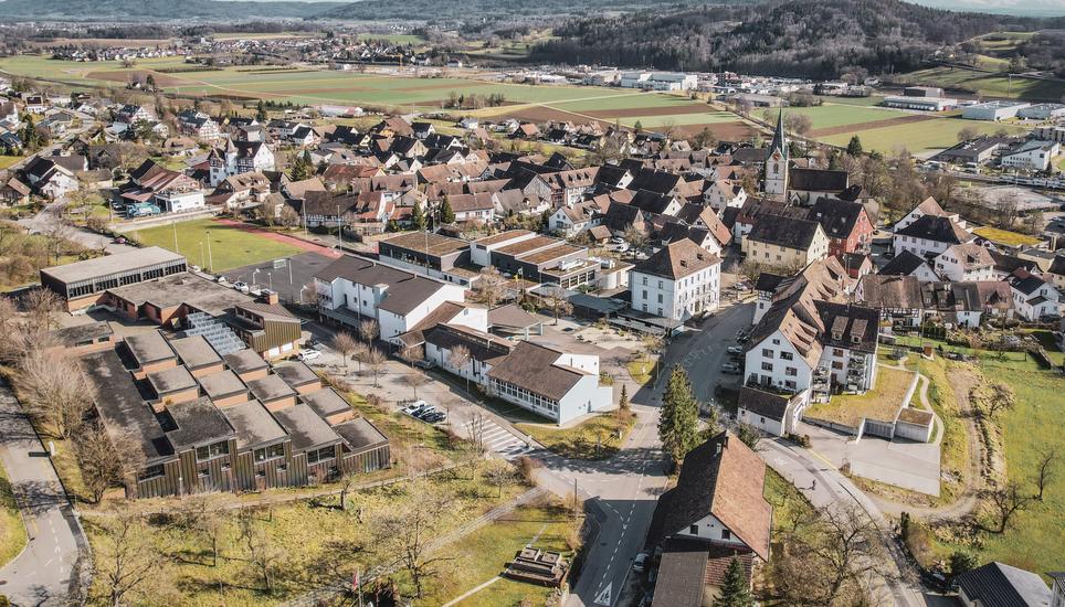 Drohnenbild Thayngen, am Donnerstag, 09. Maerz 2023. (Melanie Duchene / Schaffhauser Nachrichten)