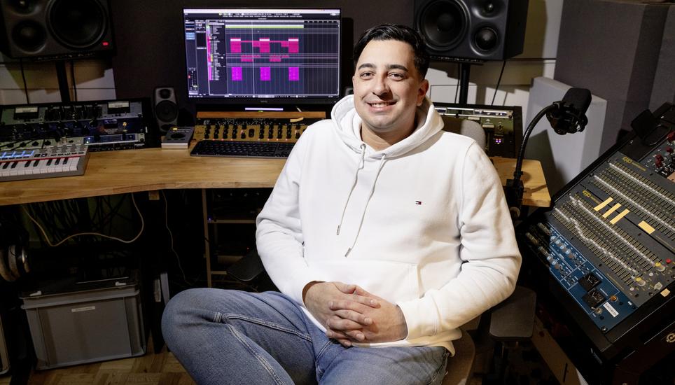 Besuch bei Patrick Portmann im Tonstudio, anlï¿ï¾¤sslich seines neuen Rap-Albums, Freitag, 09.01.2026, Schaffhausen (Roger Hofstetter/Schaffhauser Nachricht