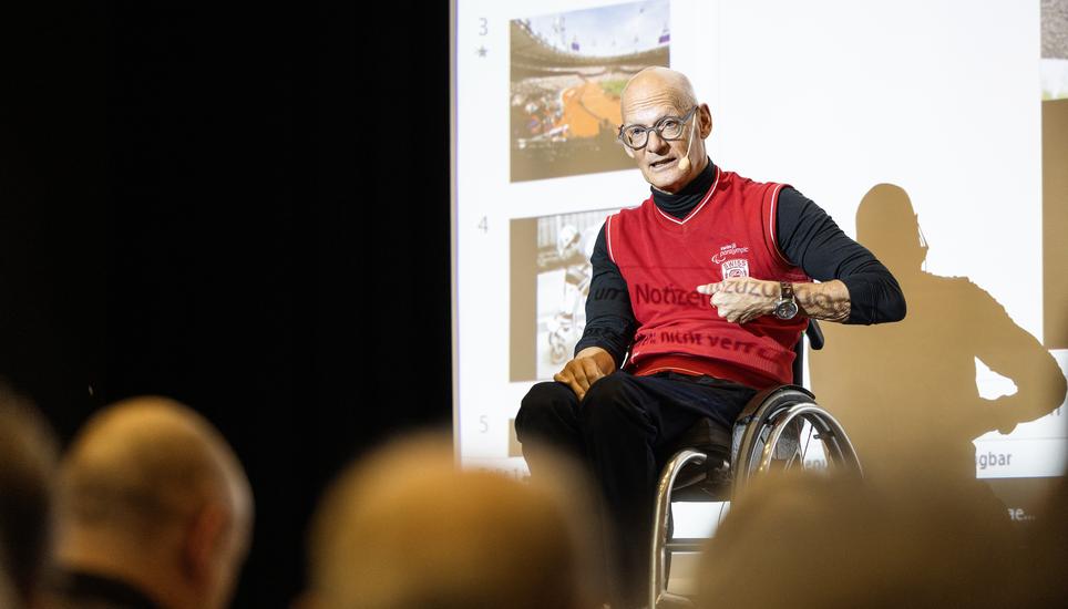 Wie viel Bewegung vertragen Kï¿ï¾¶rper und Geist?, Heinz Frei, CH-Rennrollstuhlsportler, fotografiert am Montag, 12. Januar 2026, in Schaffhausen. (Roberta Fele / Schaffhauser Nachricht