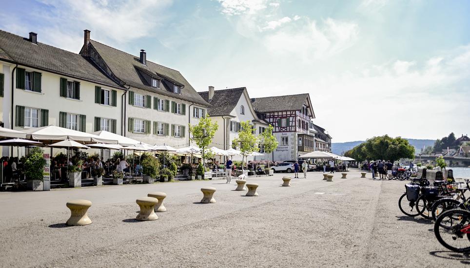Blick auf die Schifflï¿ï¾¤nde Stein am Rhein, am Mittwoch, 27 August 2025. (Melanie Duchene / Schaffhauser Nachricht