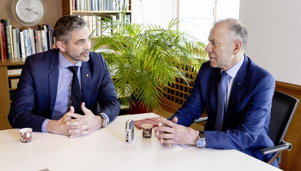 Streitgesprï¿ï¾¤ch mit Hannes Germann und Severin Brï¿ï¾¼ngger (lnks im Bild) zum Thema Individualbesteuerung, Freitag, 13.02.2026 (Roger Hofstetter/Schaffhauser Nachr