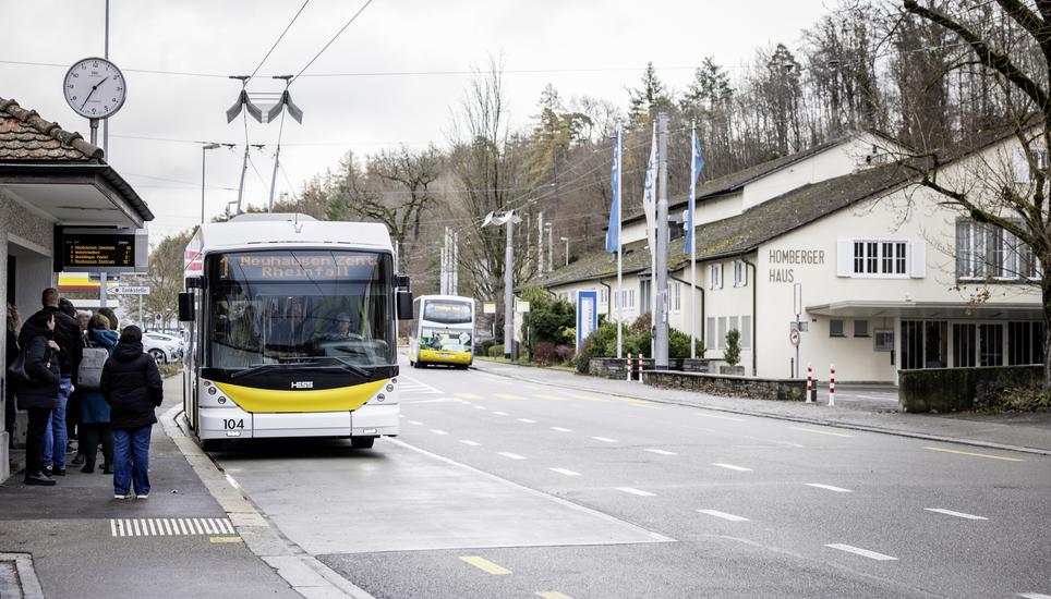 Bushaltestelle Ebnat, fotografiert am Dienstag, 25. November 2025, in Schaffhausen. (Roberta Fele / Schaffhauser Nachrichten)