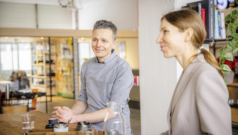 Theresa Ulrich und Marc Bernet, Co-Geschï¿ï¾¤ftsfï¿ï¾¼hrer von Gastronomics auf dem Knorripark, fotografiert am Mittwoch, 04. Februar 2026, in Thayngen. (Roberta Fele / Schaffhauser Nachr