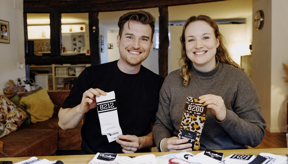 Die Gesichter hinter den Schaffhauser Socken, Corinne und Marco Rifoni sind die Grï¿ï¾¼nder der SHocken, fotografiert am Dienstag, 10. Fabruar 2026, in Schaffhausen. (Roberta Fele / Schaffhauser Nachricht
