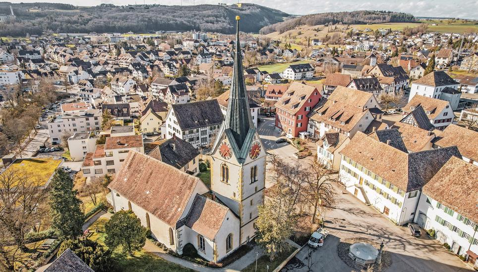 Drohnenbild Thayngen, am Donnerstag, 09. Maerz 2023. (Melanie Duchene / Schaffhauser Nachrichten)