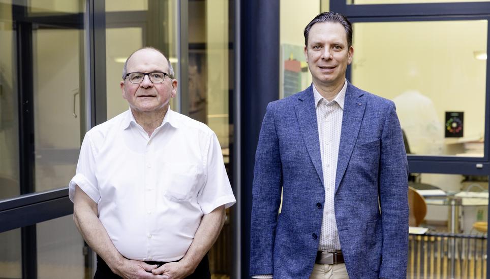 v.l. Kurt Altenburger und Remo Blattner, SHF "Hï¿ï¾¼t im Gschprï¿ï¾¶ch", Freitag, 27.02.2026, Schaffhausen (Roger Hofstetter/Schaffhauser Nachr