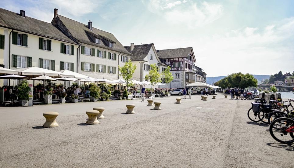 Blick auf die Schifflï¿ï¾¤nde Stein am Rhein, am Mittwoch, 27 August 2025. (Melanie Duchene / Schaffhauser Nachricht