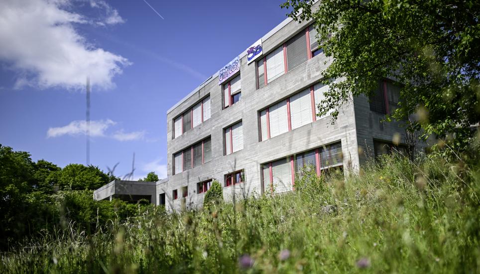 Das Schulhaus Grï¿ï¾¤fler in Herblingen von aussen, am Dienstag, 13. Mai 2025. (Melanie Duchene / Schaffhauser Nachricht