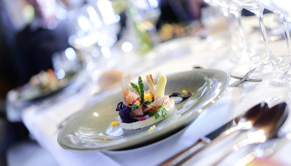 Impressionen der Eroeffnung des Gourmet Festival im Restaurant Burg Hohenklingen in Stein am Rhein, am Montag, 17. April 2023. (Melanie Duchene / Schaffhauser Nachrichten)
