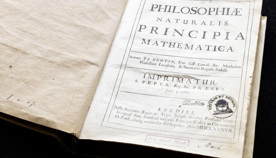 Eisenbibliothek, Erstausgabe der Principia von Isaac Newton, 1687, Mittwoch, 25.03.2026, Schlatt (Roger Hofstetter/Schaffhauser Nachrichten)