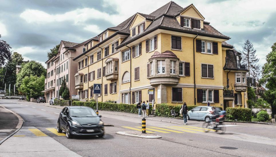 An der Steigstrasse Richtung Breite soll Tempo 30 entstehen, am Montag, 27. Juni, 2022. (Melanie Duchene / Schaffhauser Nachrichten)