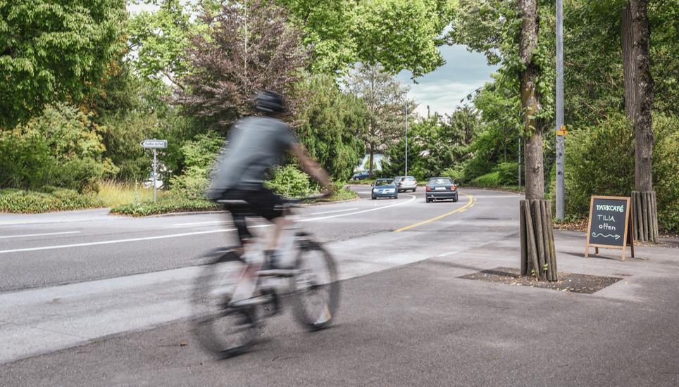 An der Steigstrasse Richtung Breite soll Tempo 30 entstehen, am Montag, 27. Juni, 2022. (Melanie Duchene / Schaffhauser Nachrichten)