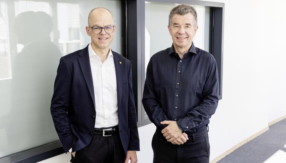 v.l. Peter Fischbacher und Andreas Ehrat, Donnerstag, 02.07.2026, Schaffhausen (Roger Hofstetter/schaffhauser Nachrichten)