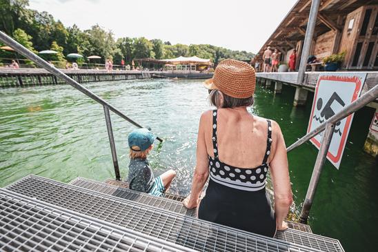 Rhybadi im Sommer , am Mittwoch, 17 Juli 2024. (Melanie Duchene / Schaffhauser Nachrichten)