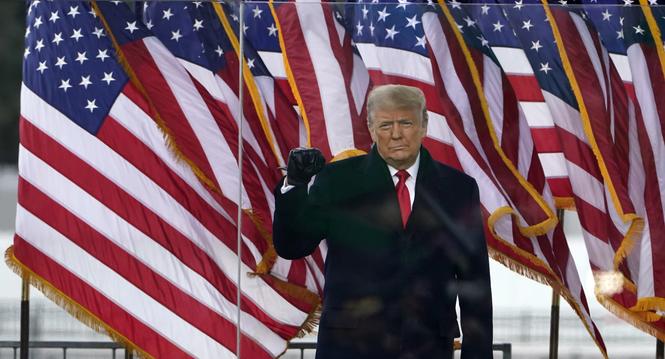 President Donald Trump arrives to speak at a rally Wednesday, Jan. 6, 2021, in Washington. (AP Photo/Jacquelyn Martin)                                  
