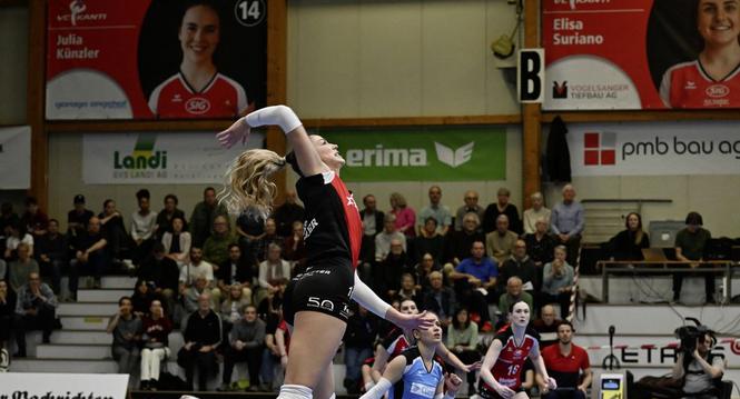Volleyball, NLA 2023-2024. Playoff-Viertelfinals, 1. Runde: VC Kanti - Volley Lugano 3-1, Schaffhausen, BBC Arena, 03.03.2024 ?? Reinhard Standke