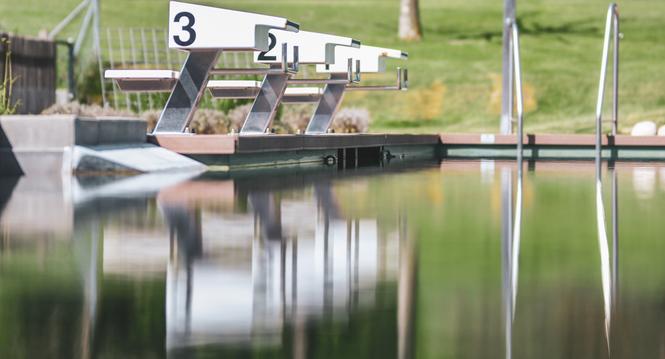 Themenbild des Freibad Gwaagge in Beringen, ein Naturbad, ist bereit fuer die Gaeste, am Dienstag, 10. Mai, 2022. (Melanie Duchene / Schaffhauser Nachrichten)