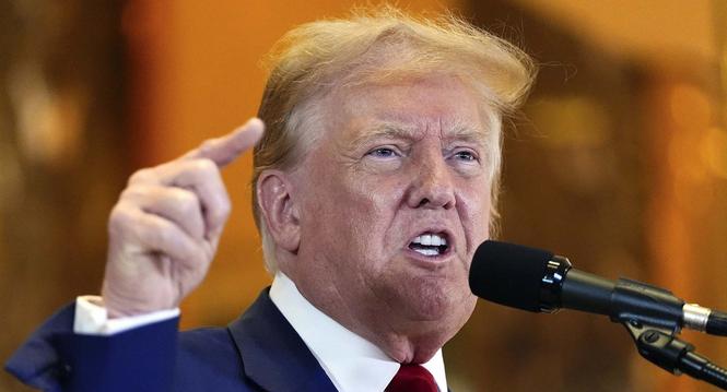 FILE - Former President Donald Trump speaks during a news conference at Trump Tower, May 31, 2024, in New York. Trump's lawyers have sent a letter to the Manhattan judge in his hush money criminal case seeking permission to file a motion to set aside the 