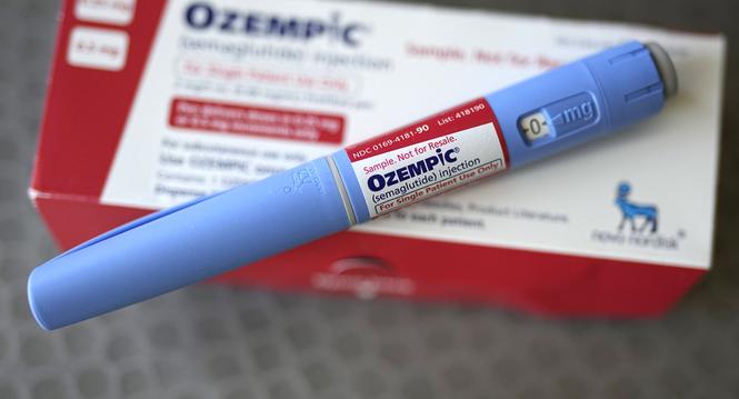 FILE - The injectable drug Ozempic is shown Saturday, July 1, 2023, in Houston. Even as millions of older adults clamor for drugs such as Ozempic and Wegovy, monthly use of the medications known as GLP-1 receptor agonists soared nearly 600% between 2020 a