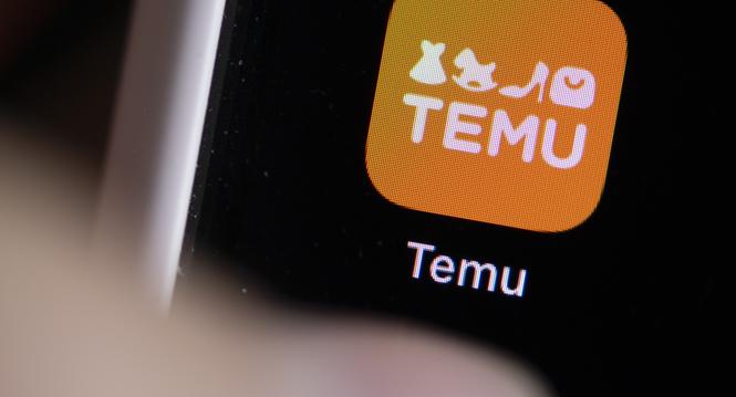 Symbolbild: Die Temu-APP, fotografiert am Freitag, 1. Maerz 2024 in Zuerich. (KEYSTONE/Christian Beutler)