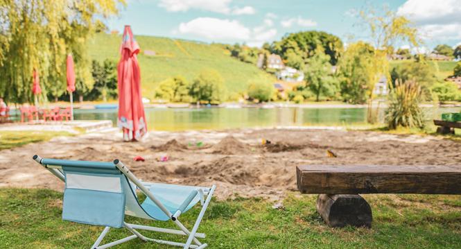 Badi Reportage fÃ¼r Leben und Genuss, wir schauen uns die Badis und ihr Gastronomie Angebot an, Bild zeigt Badi Langwiesen, am Mittwoch, 23 Juli 2025. (Melanie Duchene / Schaffhauser Nachrichten)