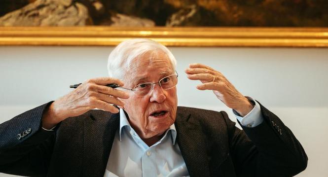 Christoph Blocher im Interview Ã¼ber die Bilateralen VertrÃ¤ge, fotografiert am Donnerstag, 30. Oktober 2025, in Herrliberg. (Roberta Fele / Schaffhauser Nachrichten)
