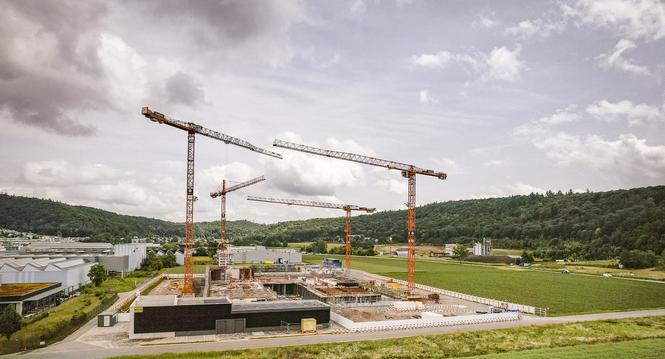 Vorstreiender Bau des Datencenters, fotografiert am Dienstag, 03. Juni 2025, in Beringen. (Roberta Fele / Schaffhauser Nachrichten)