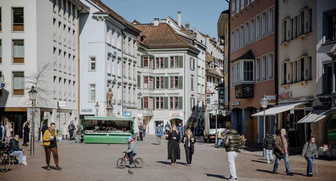 Warme Temperaturen im Winter, fotografiert am Mittwoch, 25. Februar 2026, in Schaffhausen. (Roberta Fele / Schaffhauser Nachrichten)