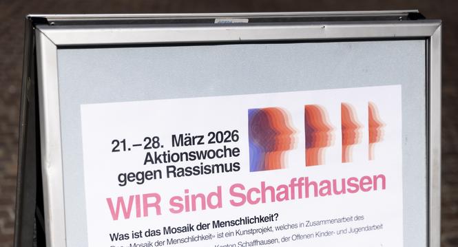 Aktionswoche gegen Rassismus, Freitag, 20.03.2026, Schaffhausen (Roger Hofstetter/Schaffhauser Nachrichten)