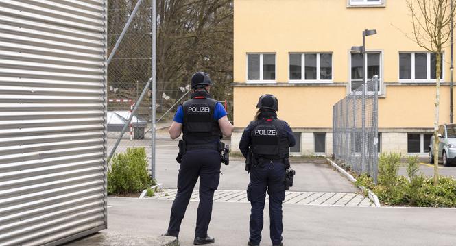 Bombendrohung im Gega-Schulhaus, Donnerstag, 26.03.2026, Schaffhausen (Roger Hofstetter/Schaffhauser Nachrichten)