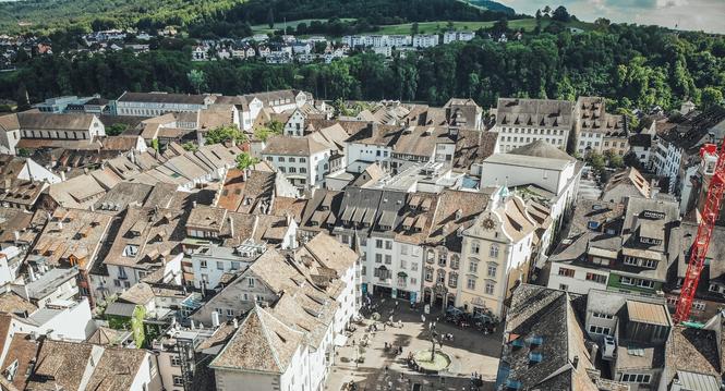 Altstadt Schaffhausen von oben, fotografiert am Donnerstag 03. Juni 2021, in Schaffhausen. (Roberta Fele / Schaffhauser Nachrichten)