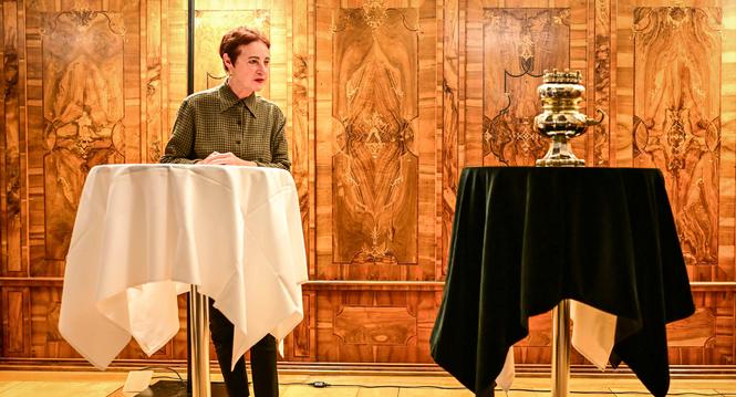 Medienorientierung zur spektakulaere Neuerwerbung im Museum zum Allerheiligen , Bild zeigt Hortensia von Roda, Praesidentin Sturzenegger Stiftung, am Donnerstag, 23. Mai 2024. (Melanie Duchene / Schaffhauser Nachrichten)