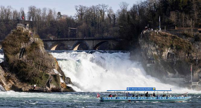 Rheinfall Rundfahrten, Dienstag, 24.03.2026, Neuhausen am Rheinfall (Roger Hofstetter/Schaffhauser Nachrichten)