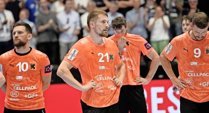 Kriens, 27.05.2026. Handball, Playoff-Final 2026. HC Kriens-Luzern - Kadetten Schaffhausen. Spiel 2. 
Enttaeuschung bei den Kadetten. 
Copyright: FOTO Wagner / Alexander Wagner