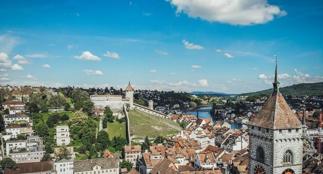 Altstadt Schaffhausen von oben, fotografiert am Donnerstag 03. Juni 2021, in Schaffhausen. (Roberta Fele / Schaffhauser Nachrichten)