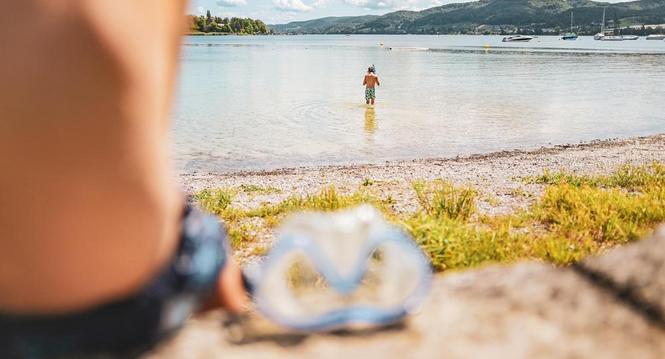 Badi Reportage fÃ¼r Leben und Genuss, wir schauen uns die Badis und ihr Gastronomie Angebot an, Bild zeigt Buebebadi Eschenz, am Mittwoch, 23 Juli 2025. (Melanie Duchene / Schaffhauser Nachrichten)