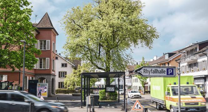 Blick auf das Gemeindehaus an der Zentralstrasse in Neuhausen, am Mittwoch, 05. Mai 2023. (Melanie Duchene / Schaffhauser Nachrichten)